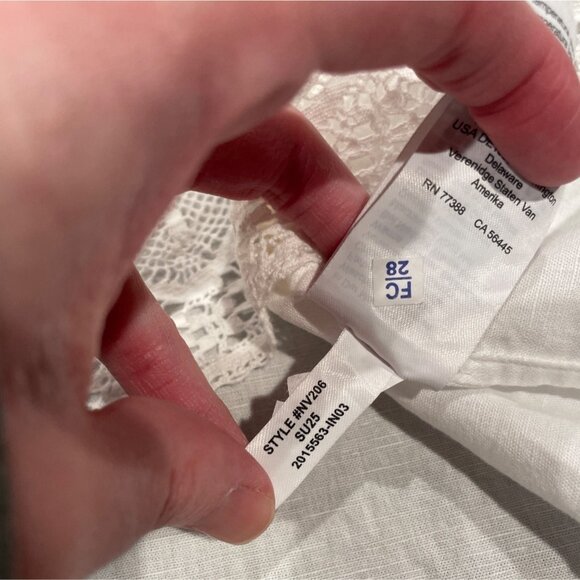 NWT Madewell Sz XL White Embroidered Lace Button-Up Shirt NV206 - Picture 11 of 12